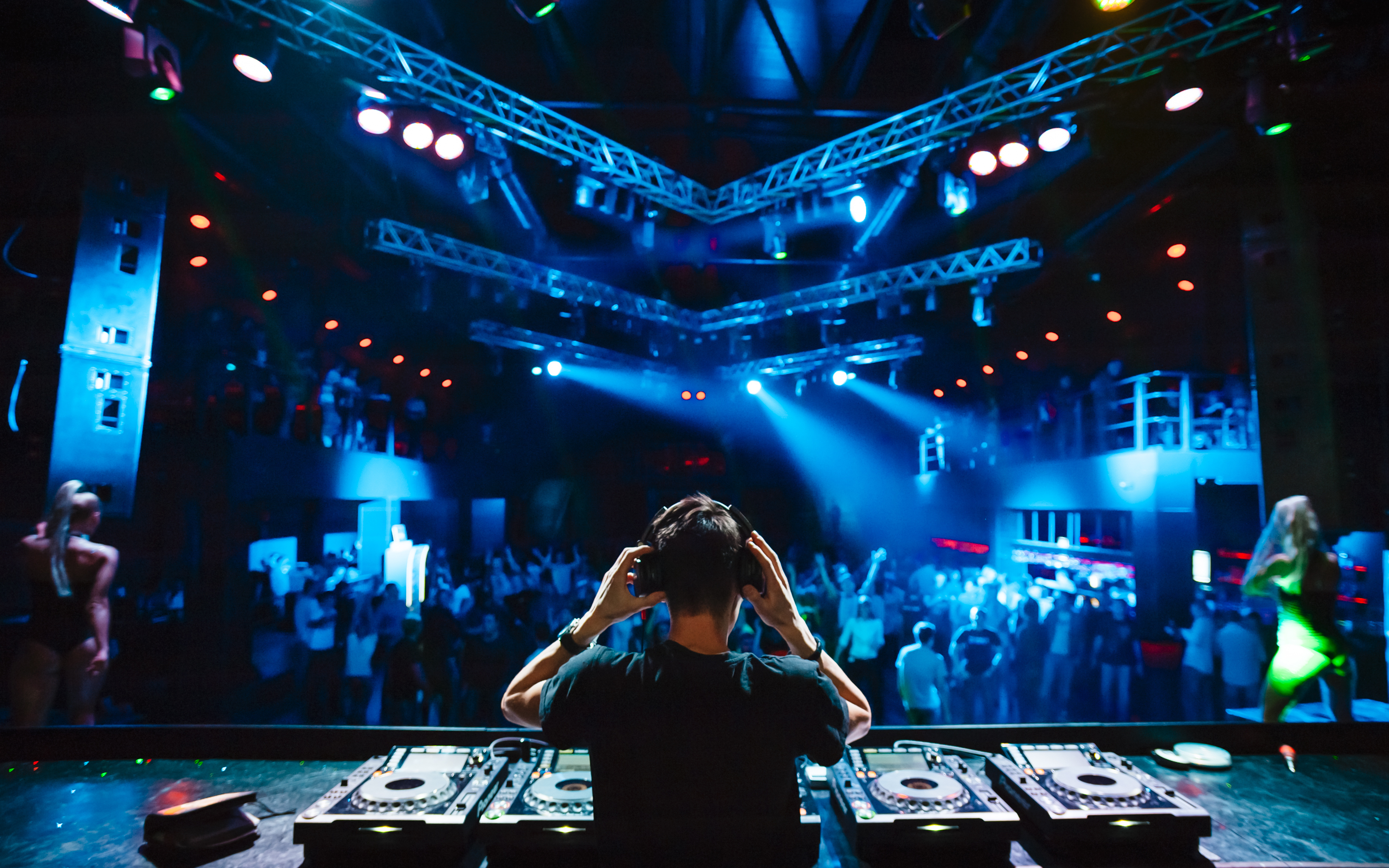 DJ with headphones, London, the United Kingdom