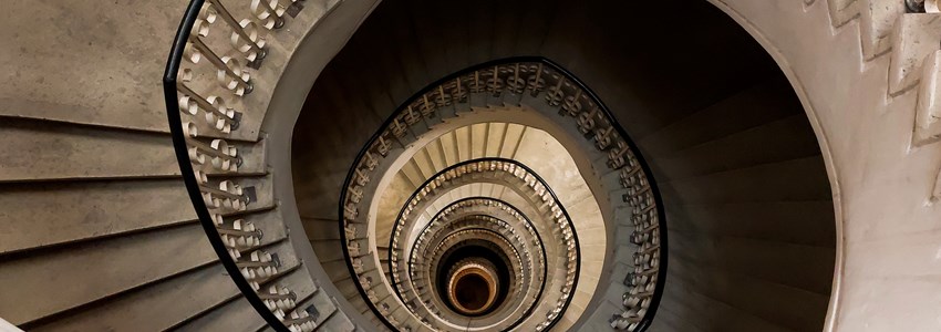 spiral staircase in Bucharest