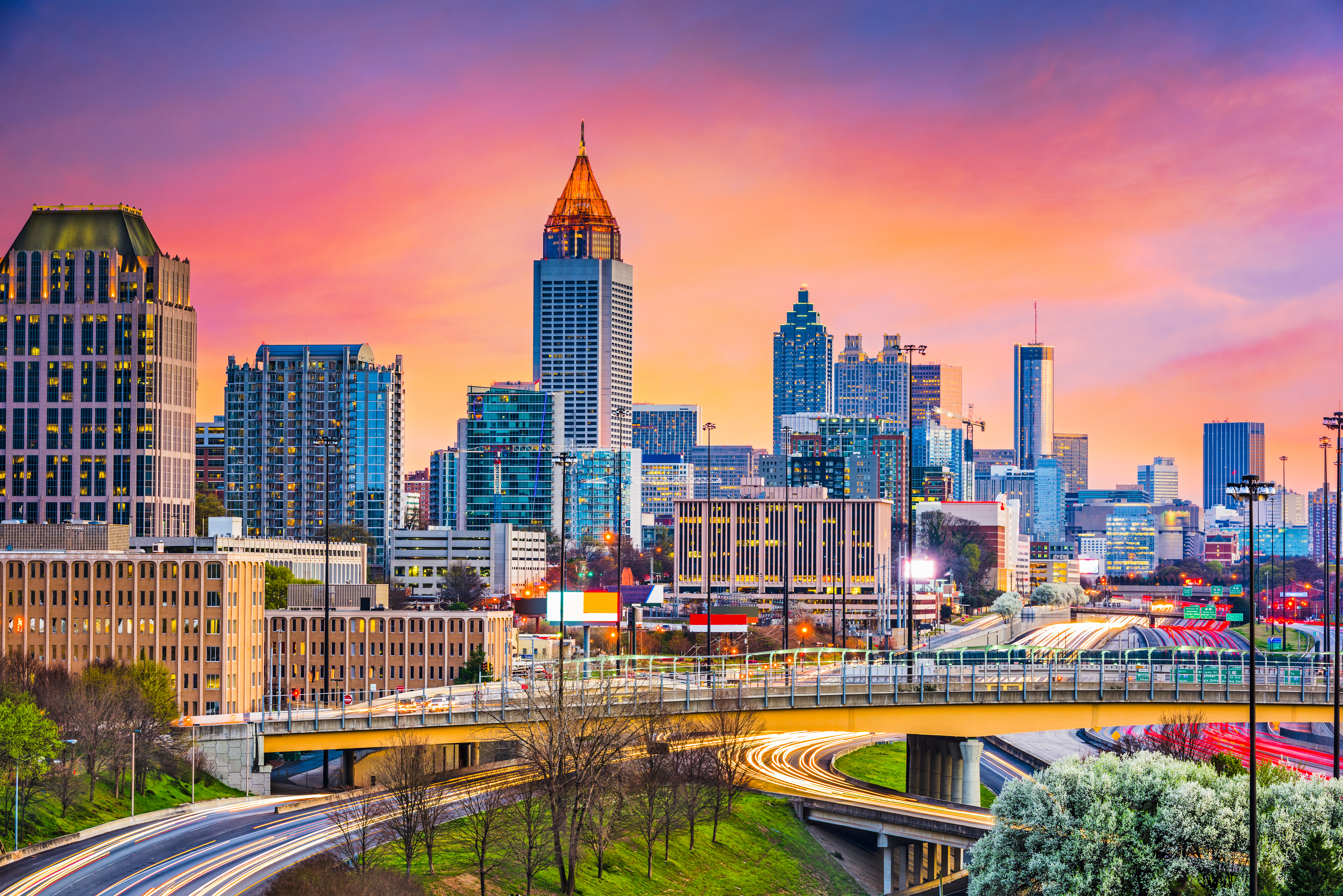 Atlanta's skyline at dusk - Atlanta, Georgia