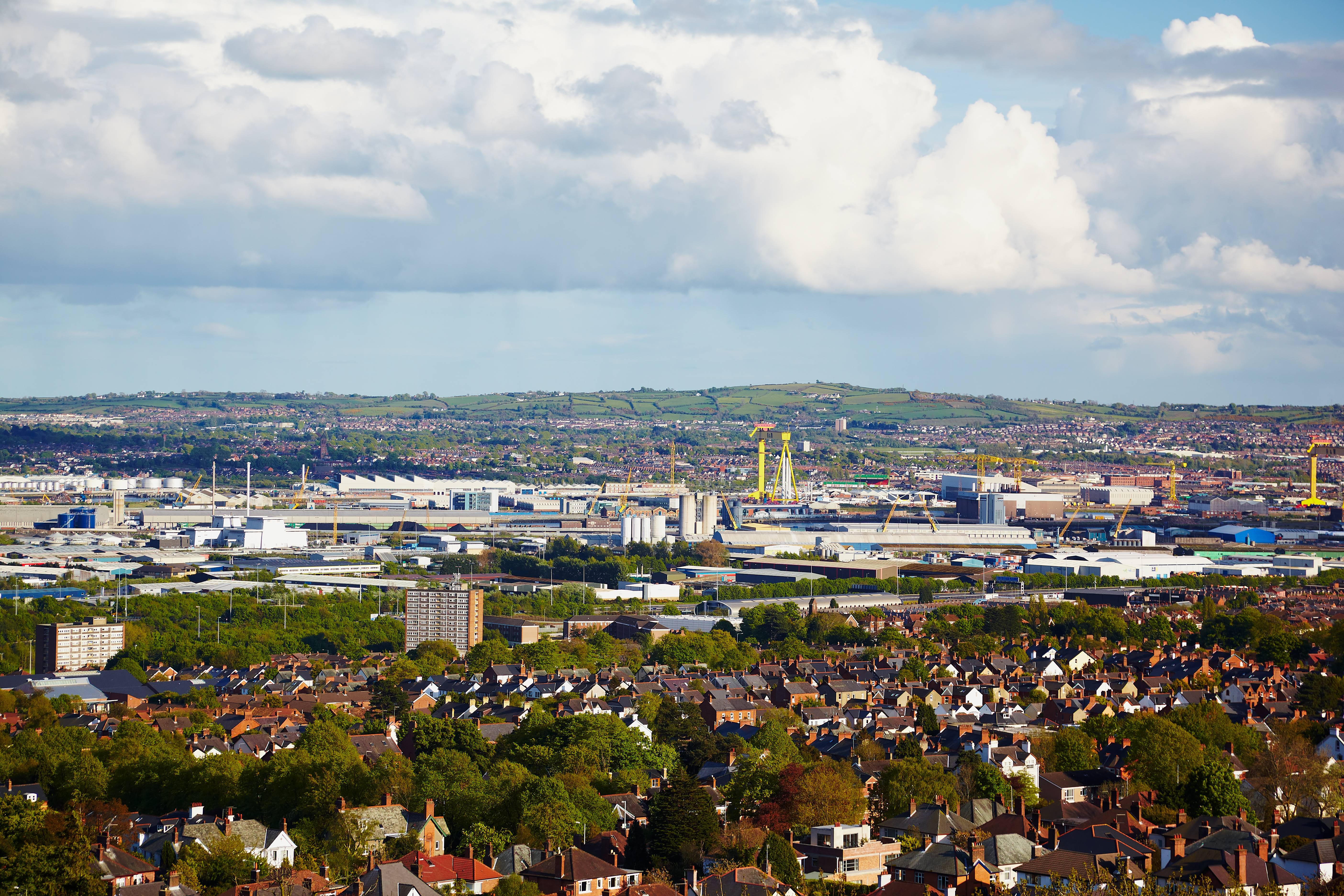 View at outskirts from Belfast Castle, Northern Ireland