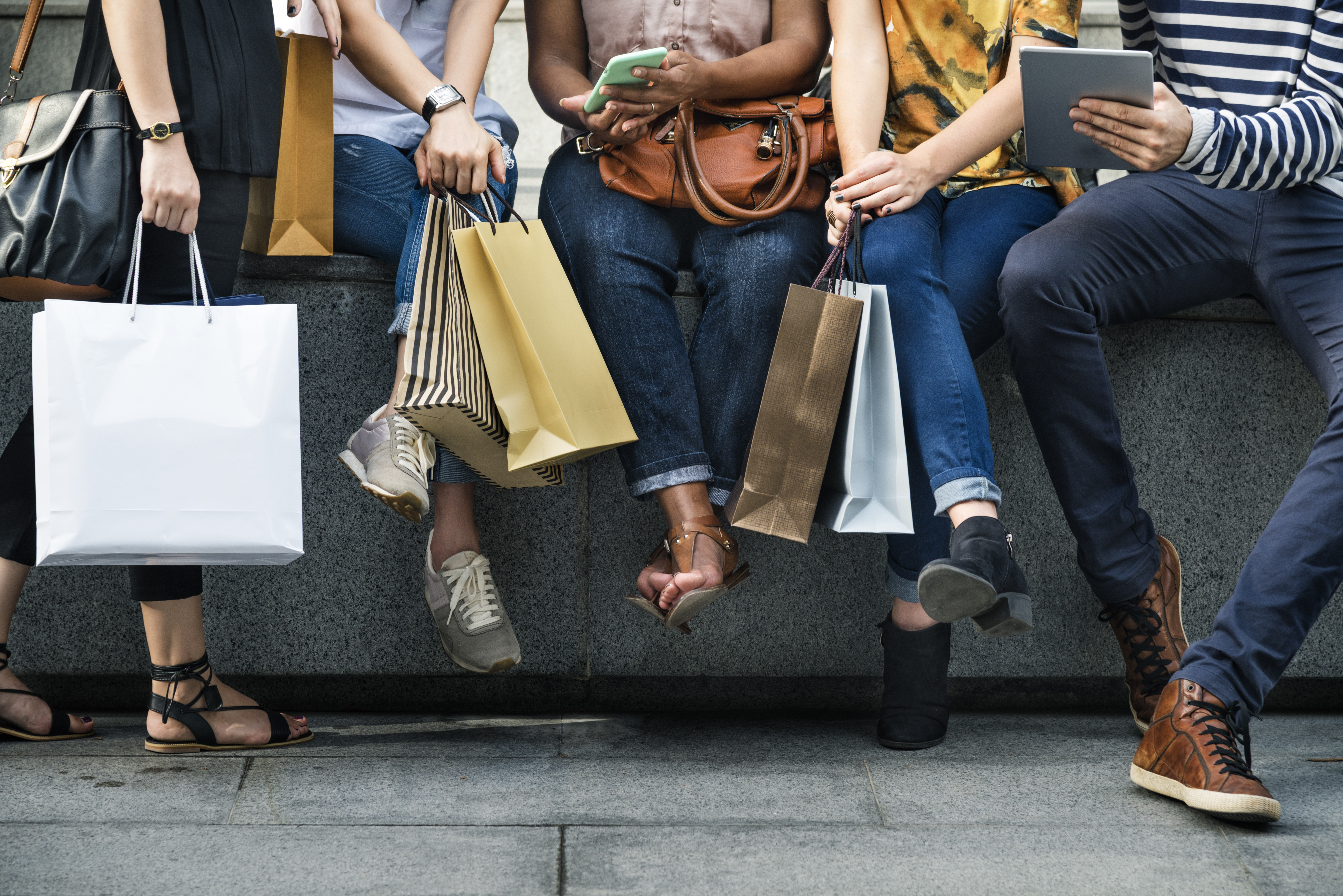 Group Of People Shopping Concept