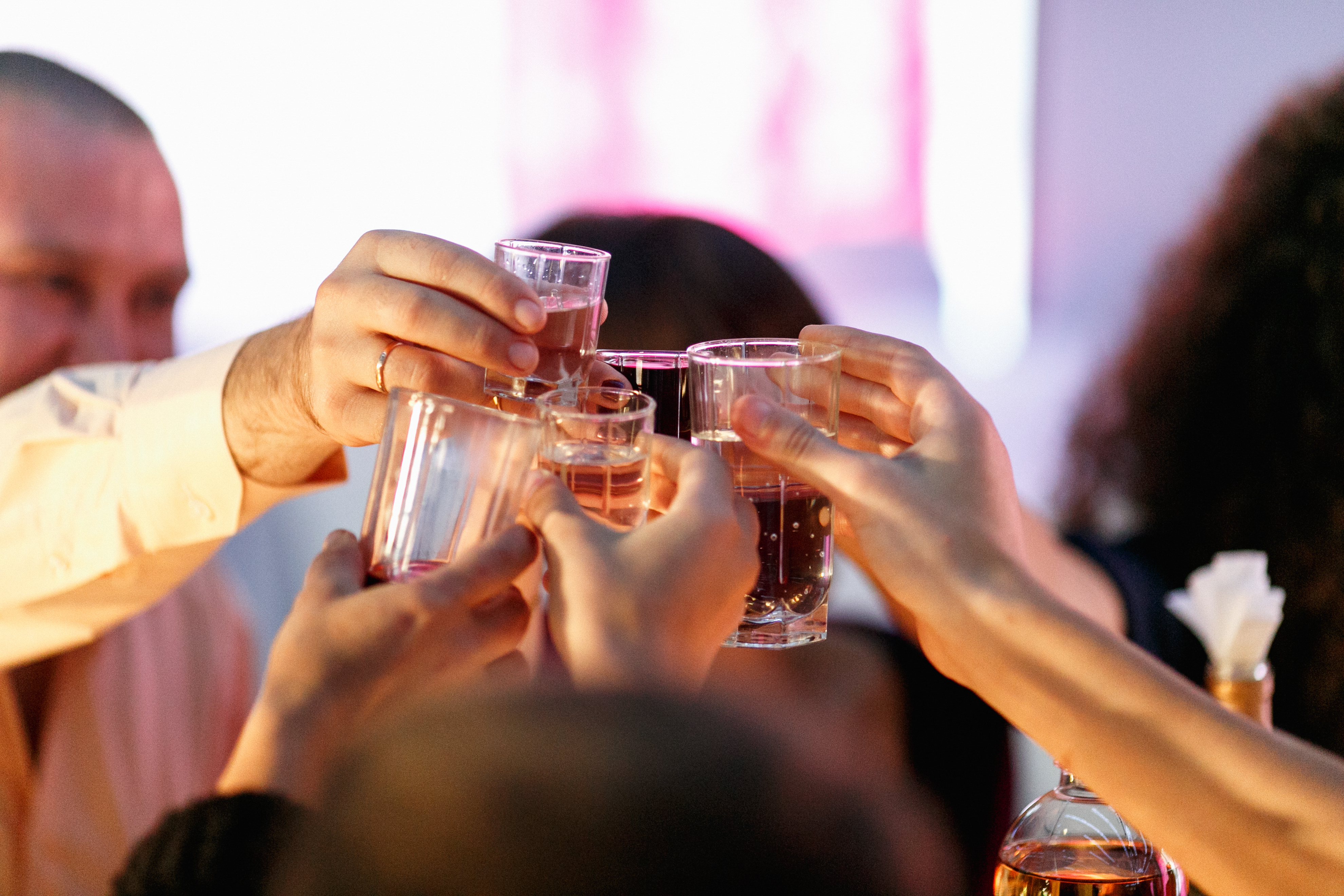 People cheers with wineglasses