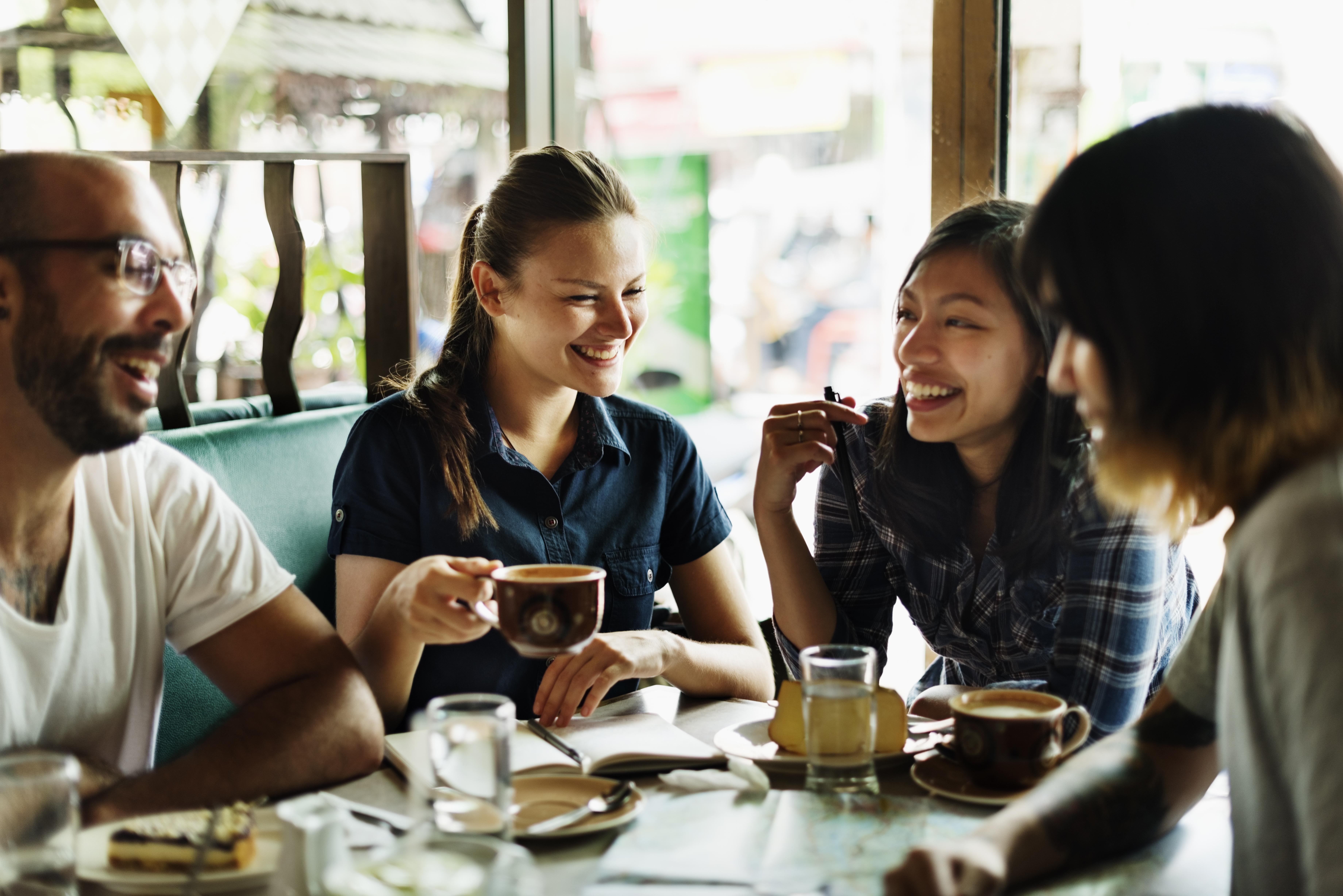 Group Of People Drinking Coffee Concept