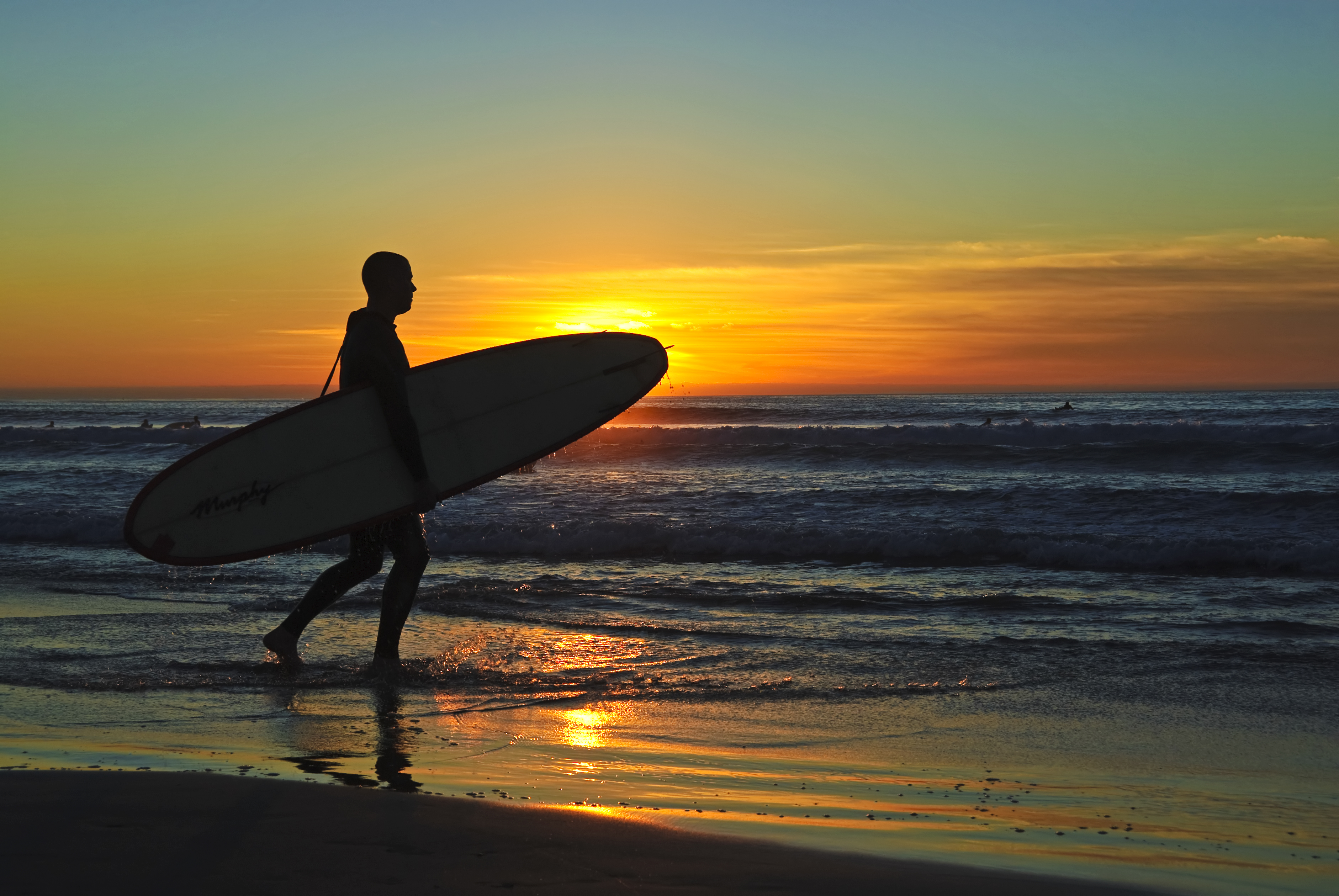 Surfer at La Jolla Shores