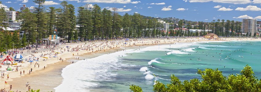 View from the South Steyne end of Manly Beach