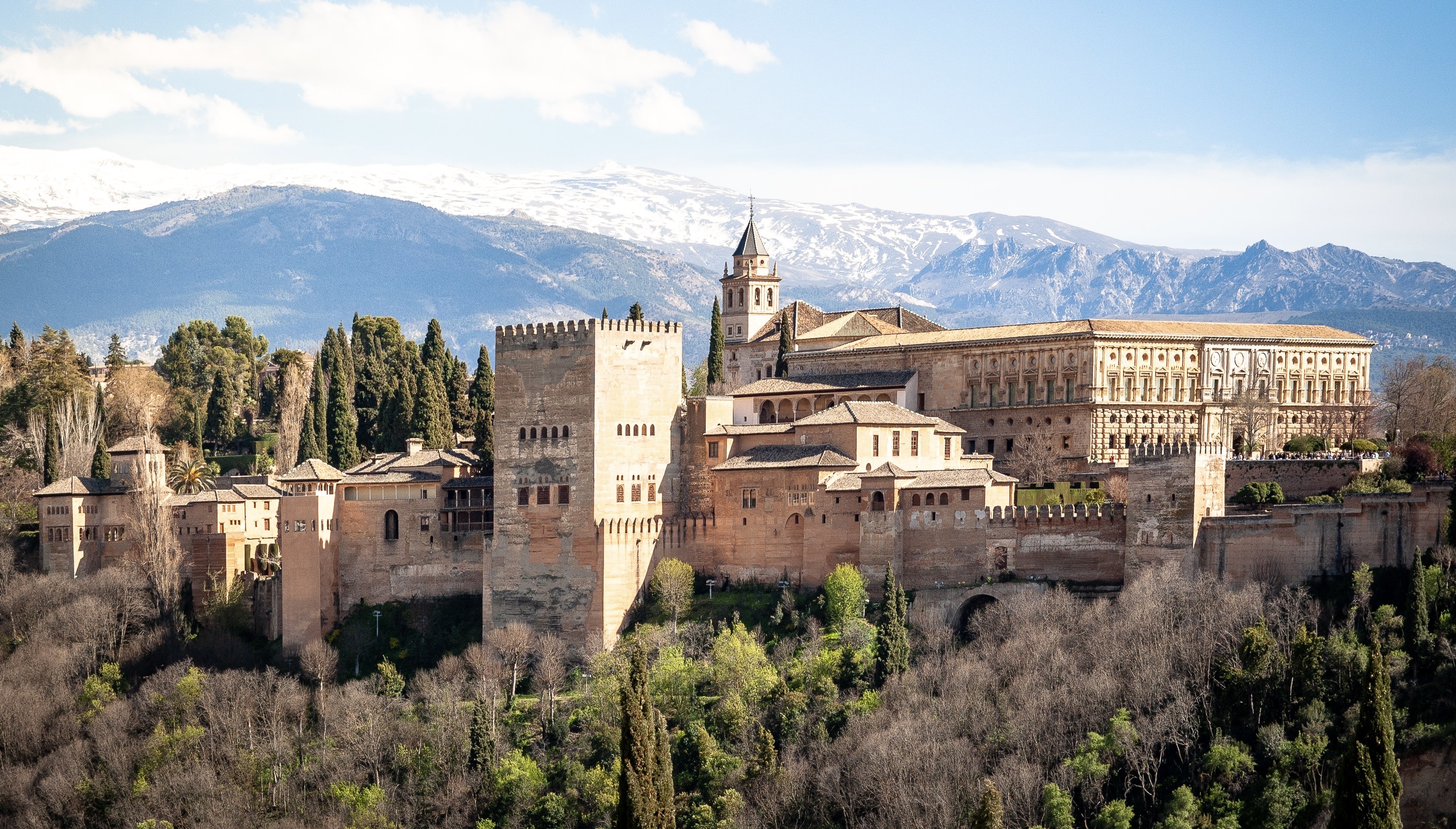 Alhambra palace in spring