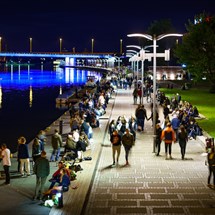 The Odra River boulevards