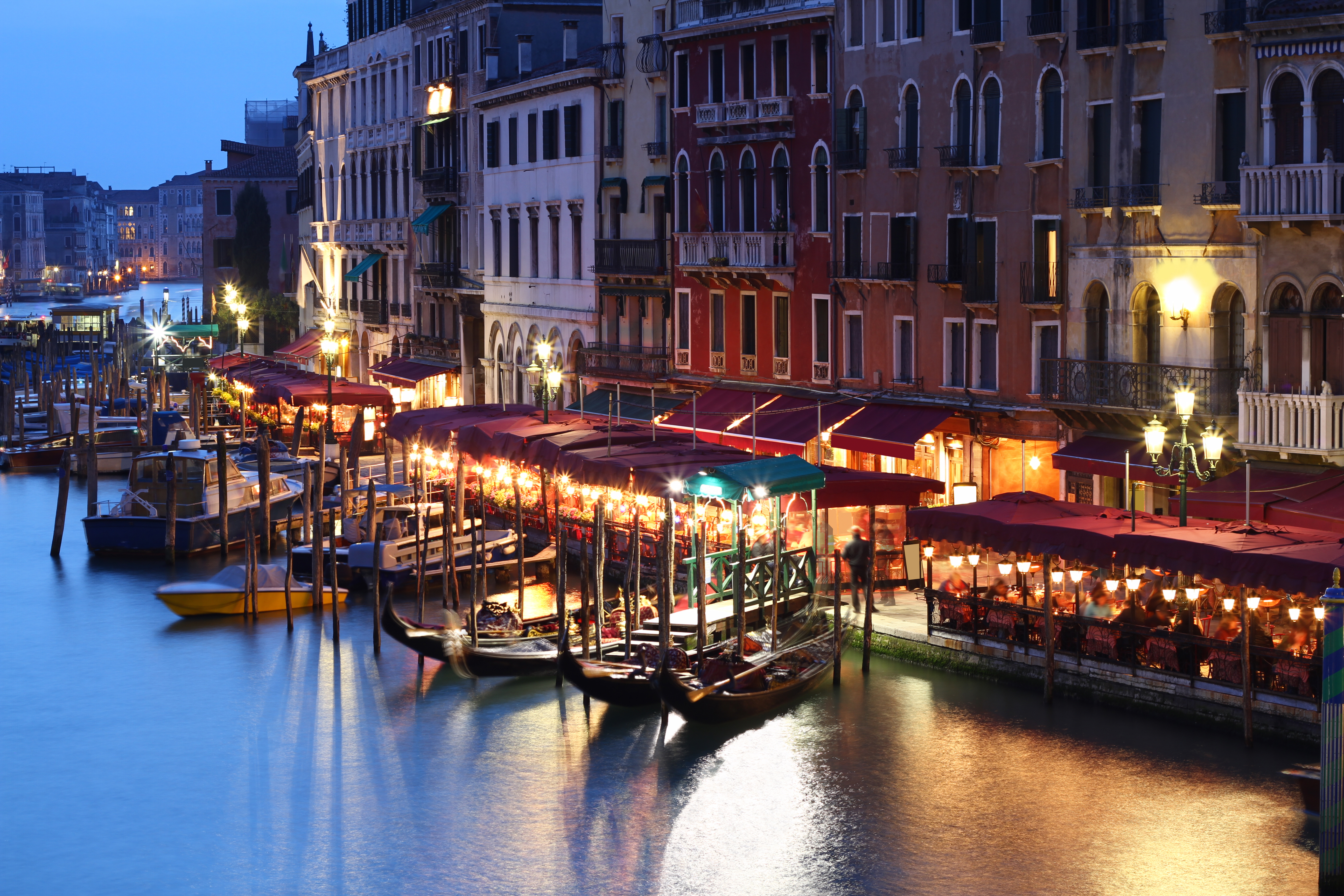 Grand Canal at nigh in Venice, Italy