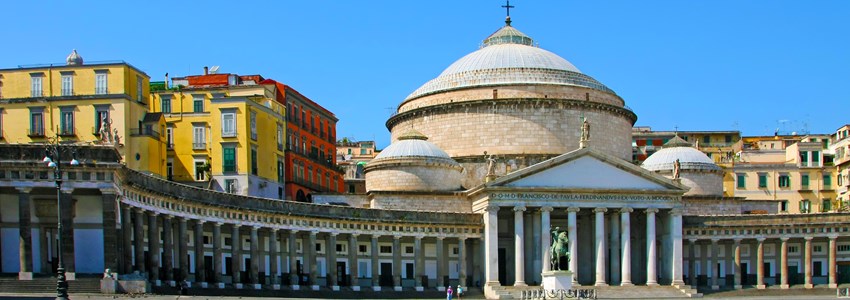 San Francesco Paola on Piazza del Plebiscito, Italy, Naples