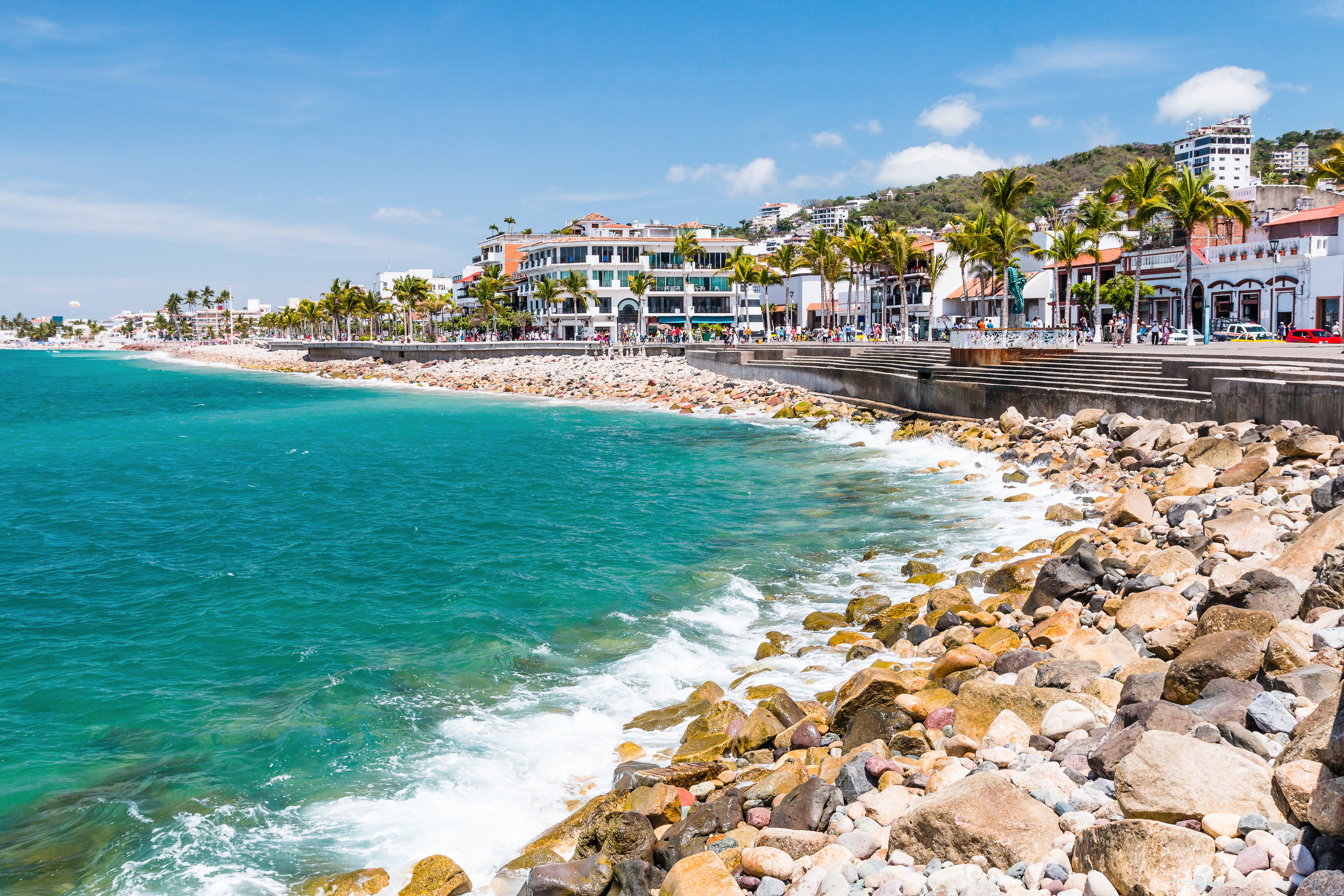 Puerto Vallarta, Jalisco, Mexico. Promenade of Puerto Vallarta, Jalisco, Mexico.