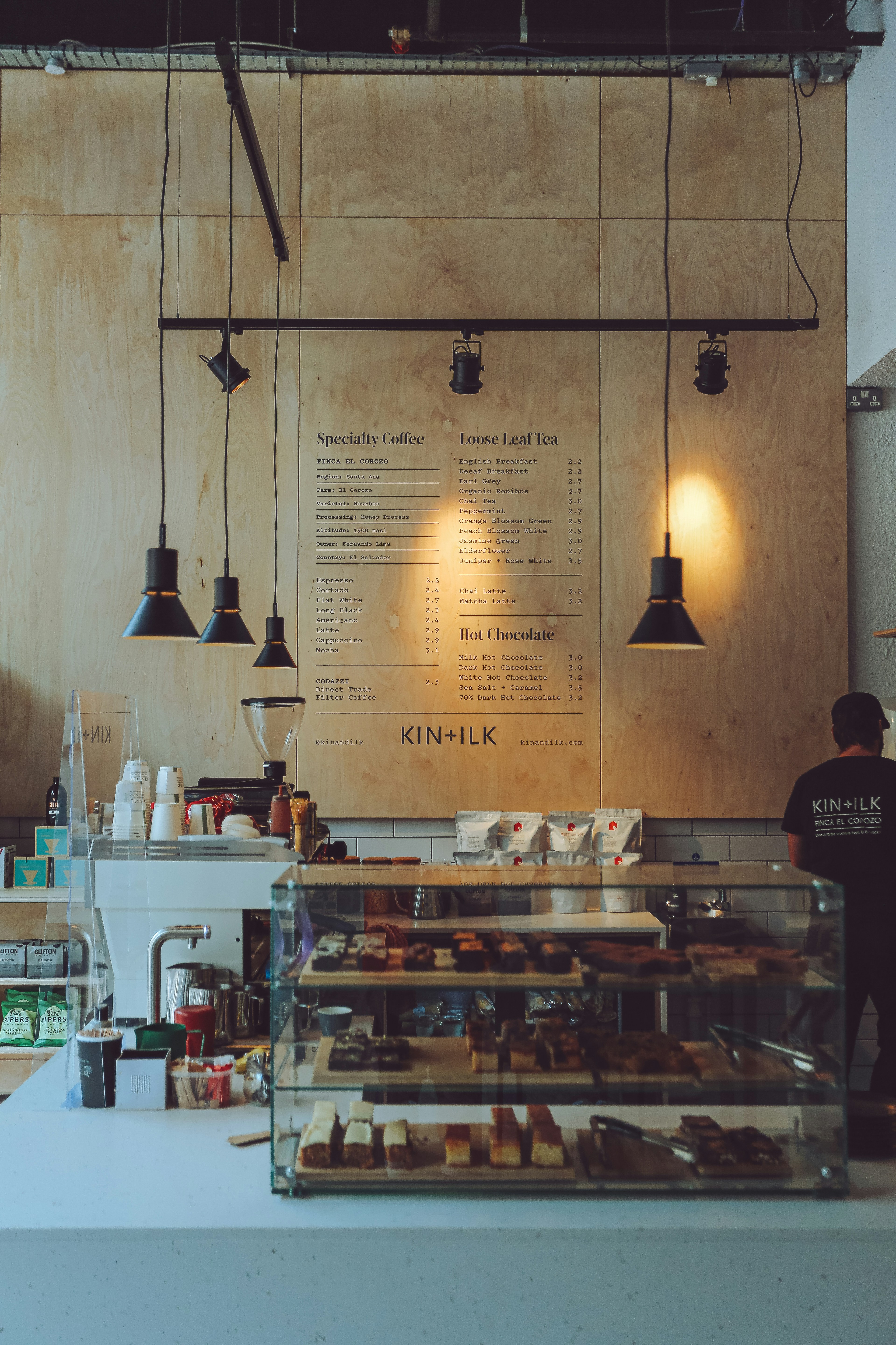 Interior of Kin+Ilk's new coffee shop in the St Davids shopping centre, Cardiff