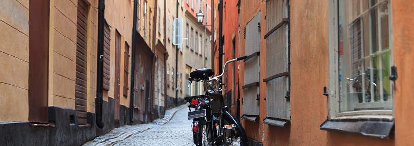 bicycle on streets of Stockholm