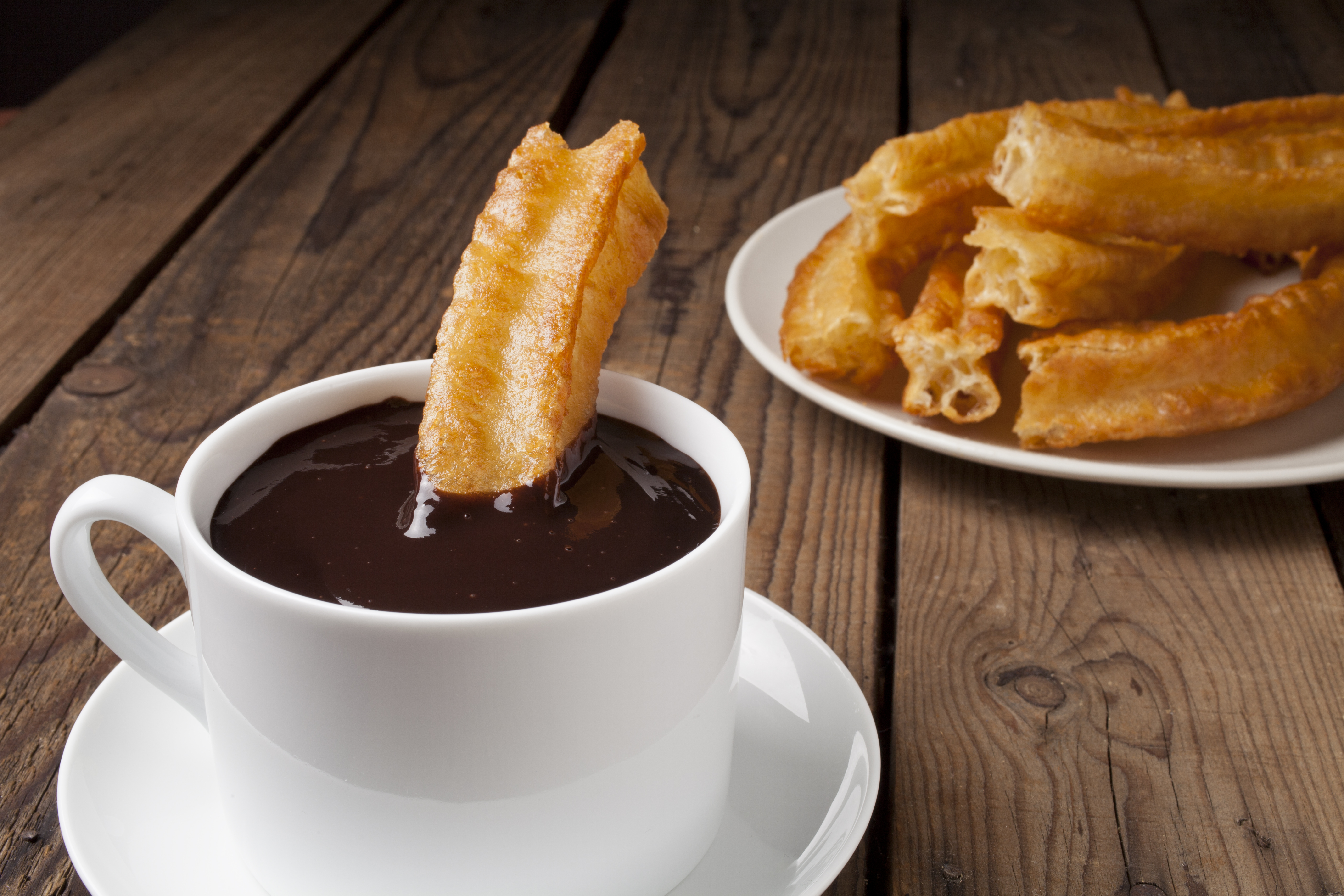 Churros with hot chocolate