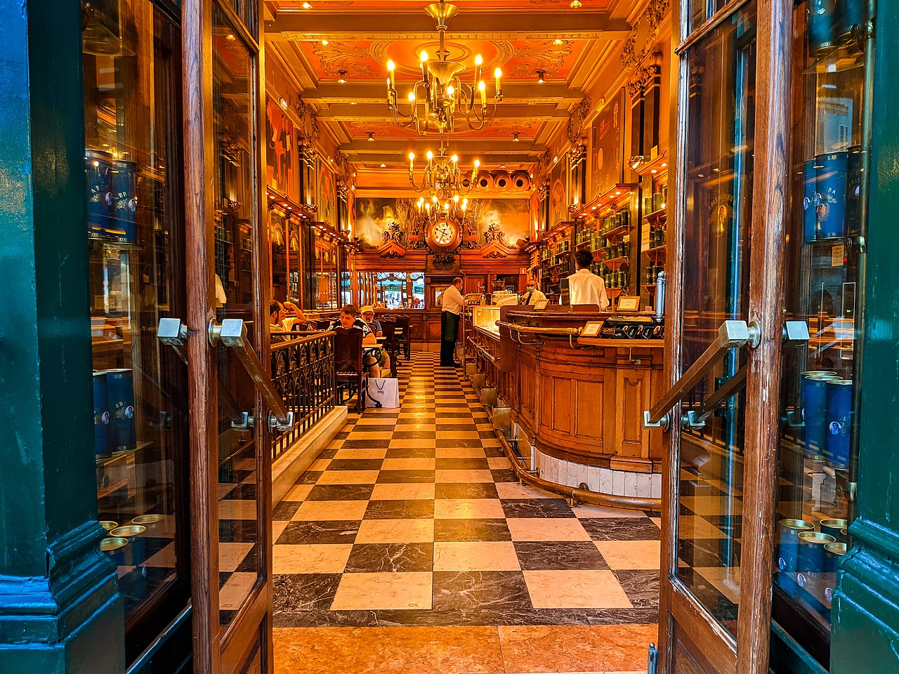 interior of cafe A Brasileira
