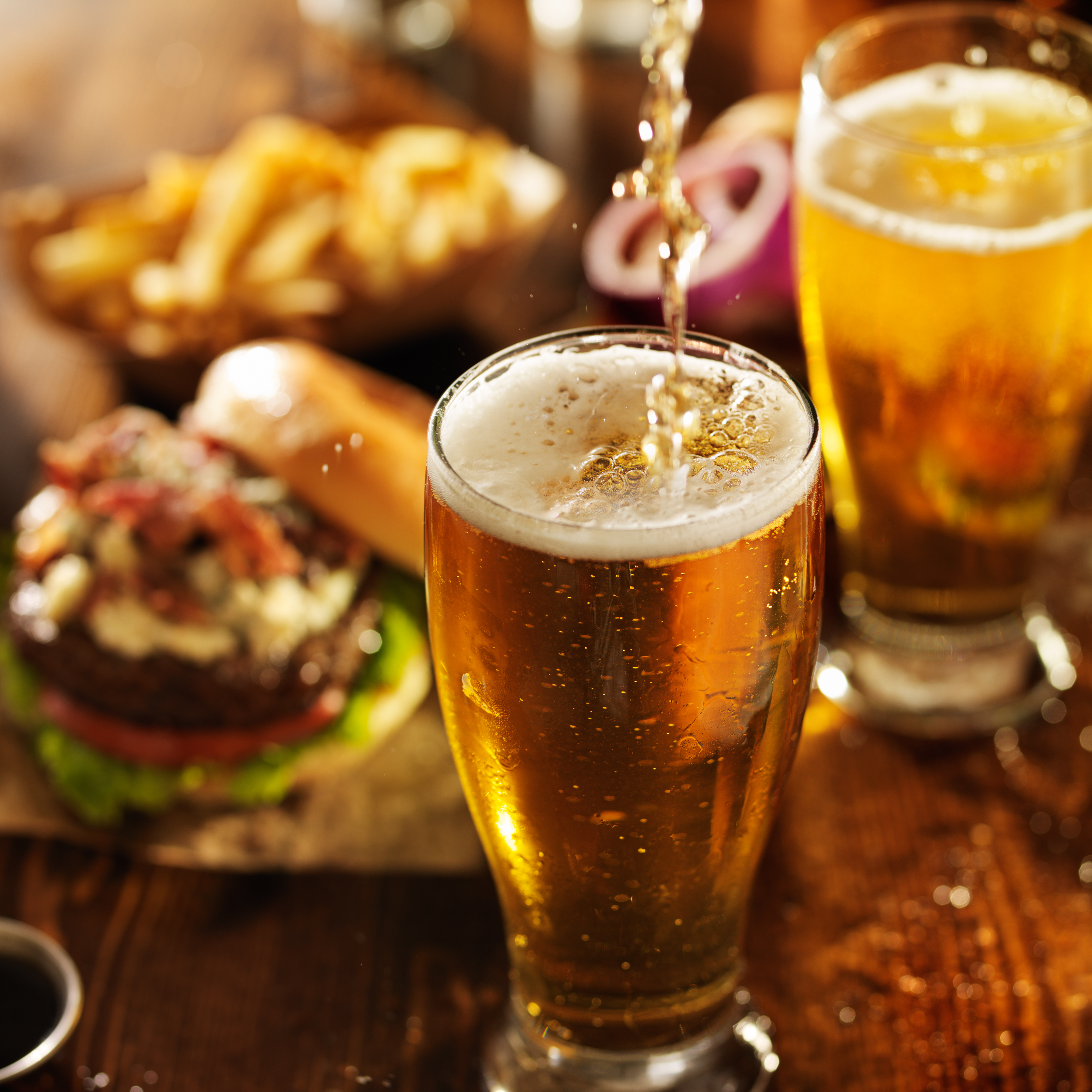 burger and beer