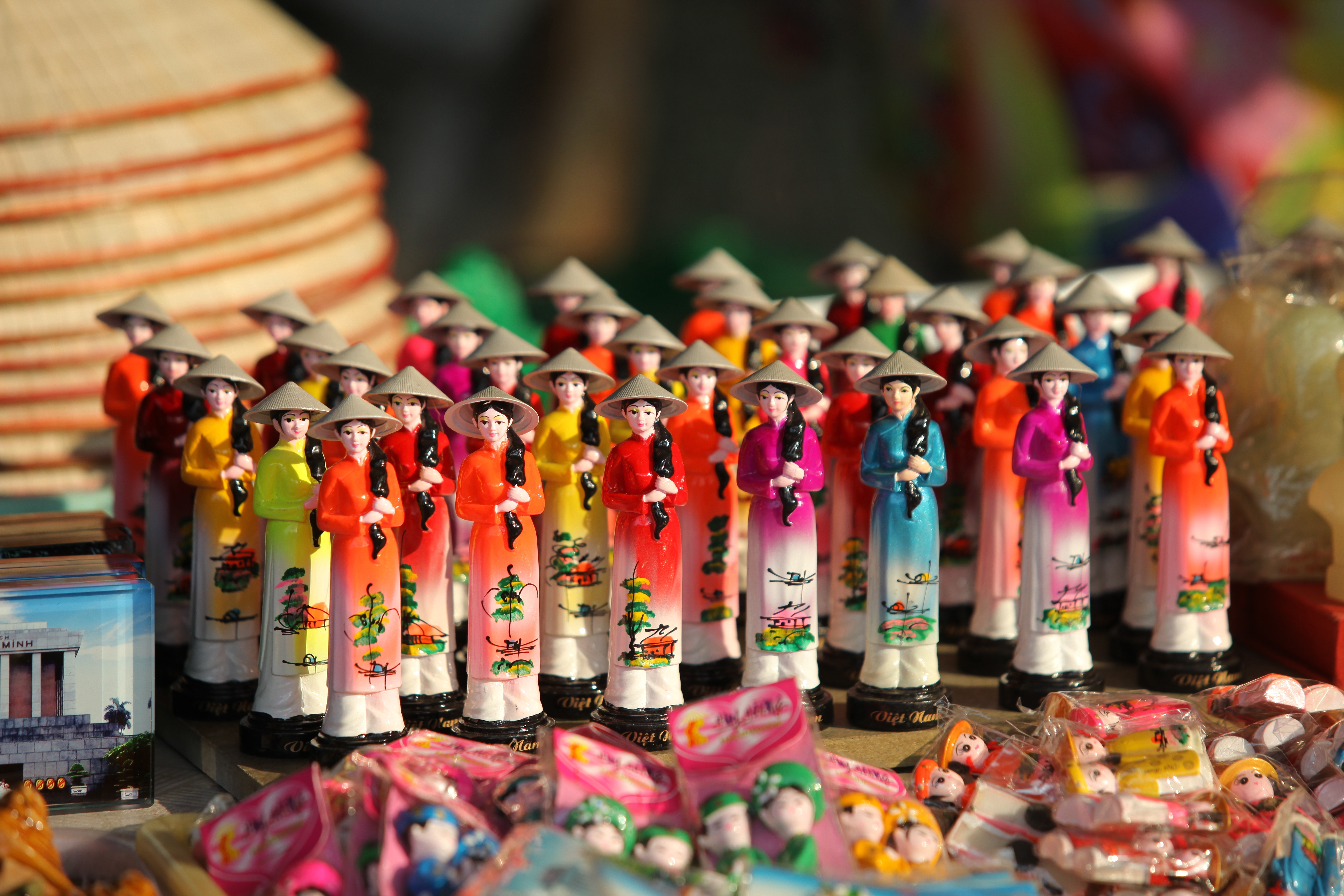 Vietnam's traditional souvenirs are sold in shop at Hanoi's Old Quarter ( Pho Co Hanoi), Vietnam