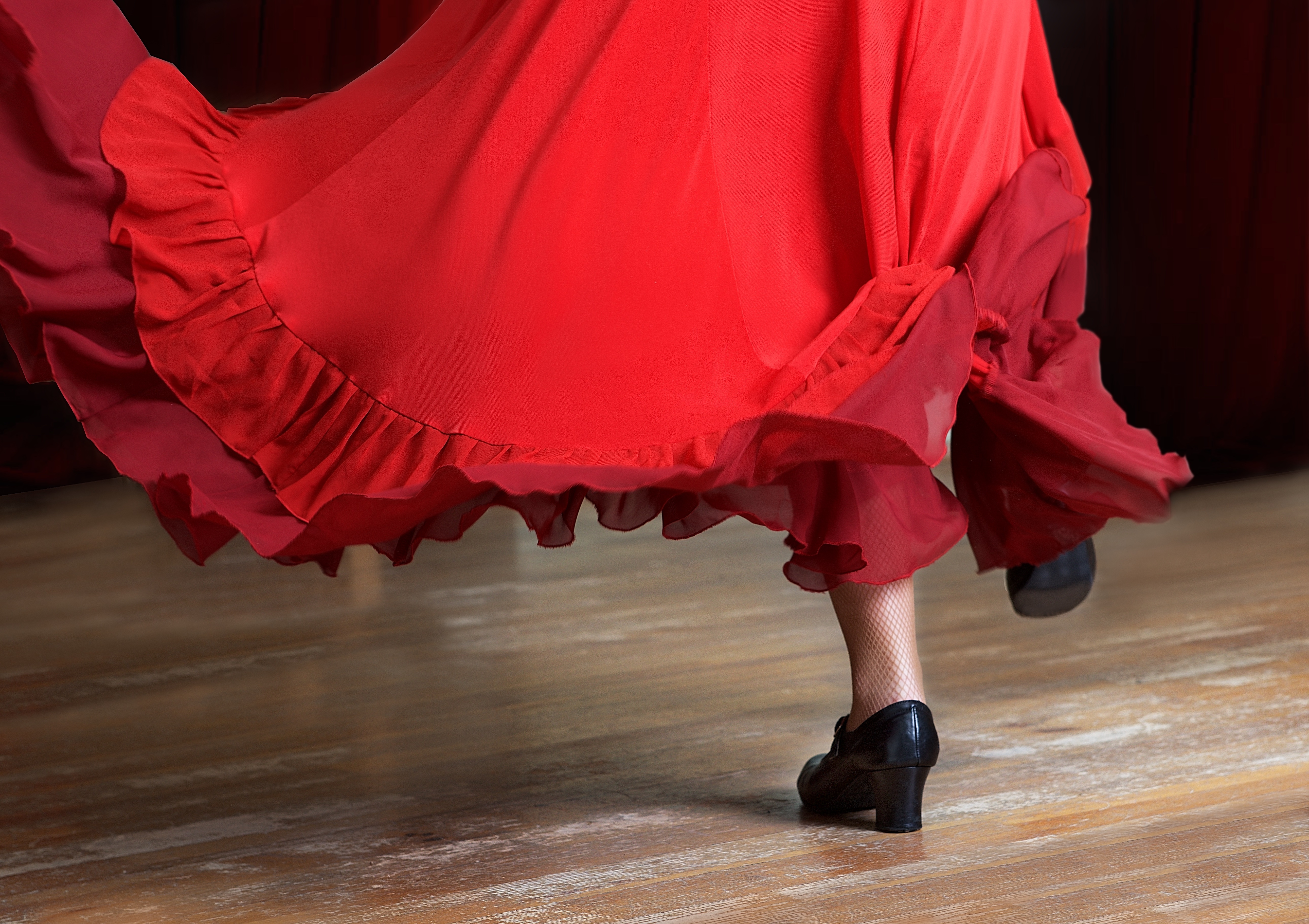 Photo of flamenco dancer. Legs fragment photo of spanish flamenco dancer. Only legs cropped