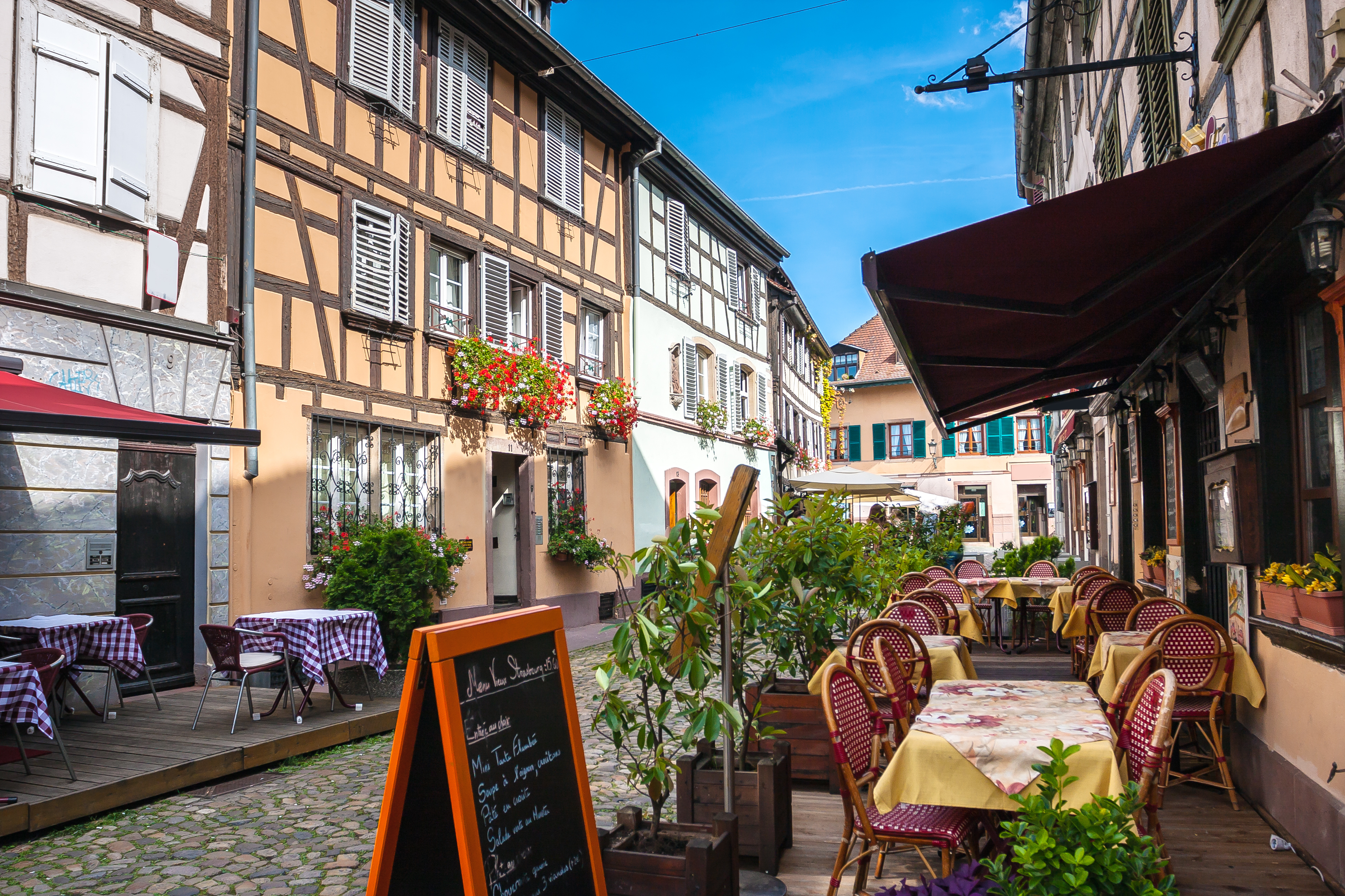 Cafes in Petite-France in Strasbourg