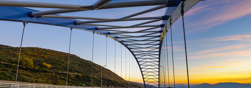 The New Bridge connects the National main road from Kalamata city to Athens - Greece