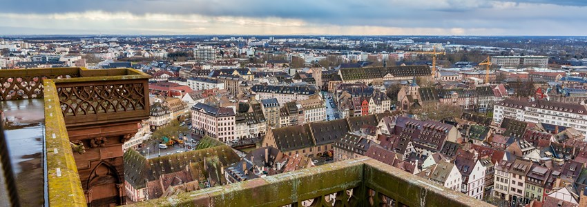 View of Strasbourg from the roof of the cathedral